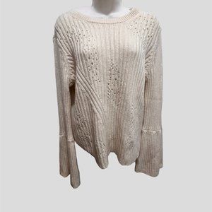 Leo & Sage size large sweater with trumpet sleeves